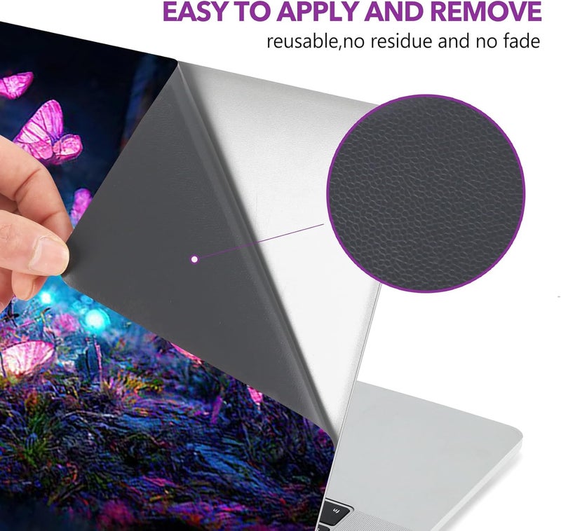 AIMSA Laptop Skin Sticker Decal, 17 17.3 inch Laptop Art Decal Universal Cover, Decorative Stickers Notebook Skin Protector, Fantasy Pink Butterfly - Image 3
